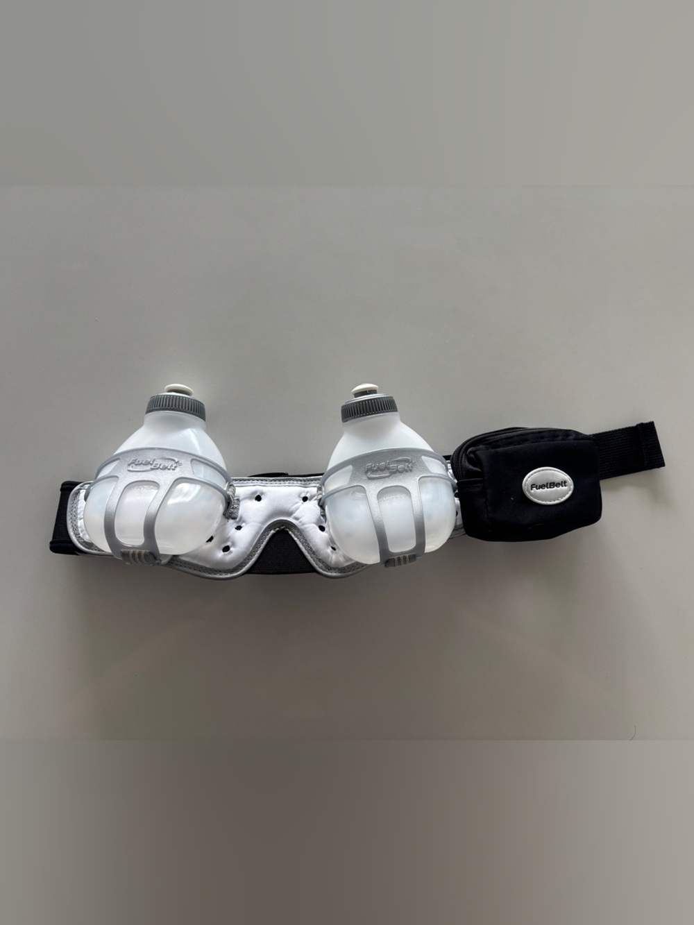 Dual Bottle Hydration Belt - Black and White